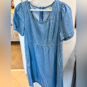 Madewell Light Blue Denim Short Sleeve Dress
